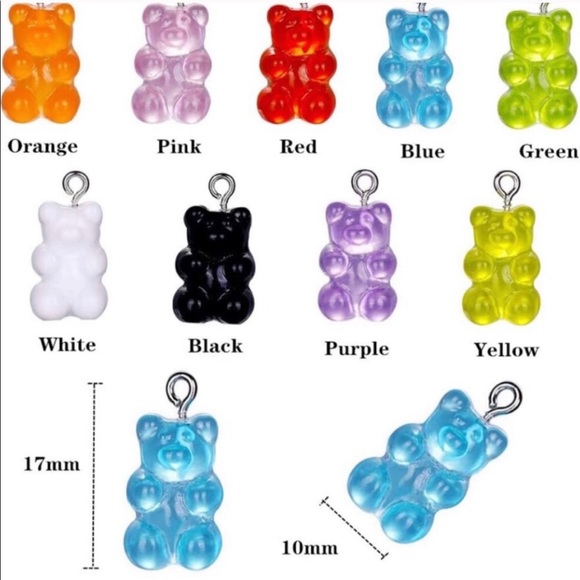 (1PC) GUMMY BEAR NECKLACE - Pick The Color - Picture 13 of 14